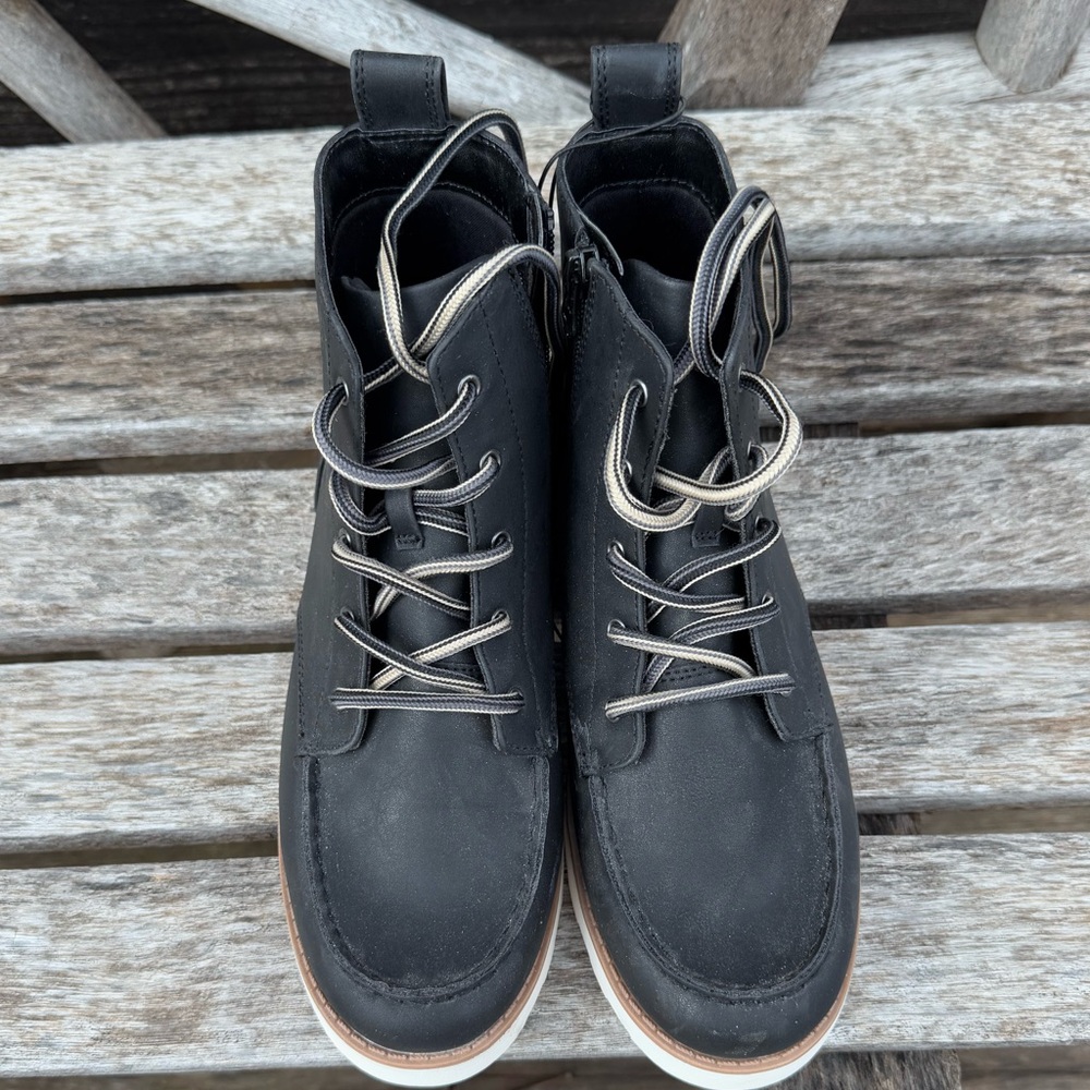 Cat & Jack Black Lace-Up Ankle Boots | Women’s Size 5 | Never Worn